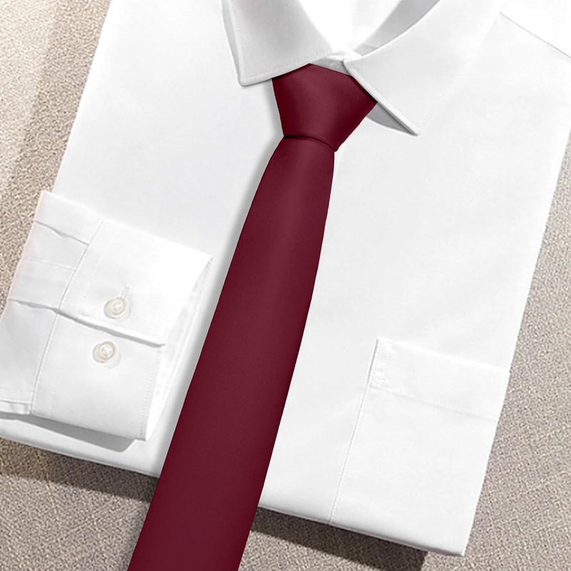 Junmaxroad Store Boys Black Tie Satin Solid Color Necktie for Teen Wedding School Graduation with Gift Box - Image 2